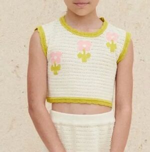 Bebe Organic Twiggy Flowerbed Vest Top Sz. 6Y